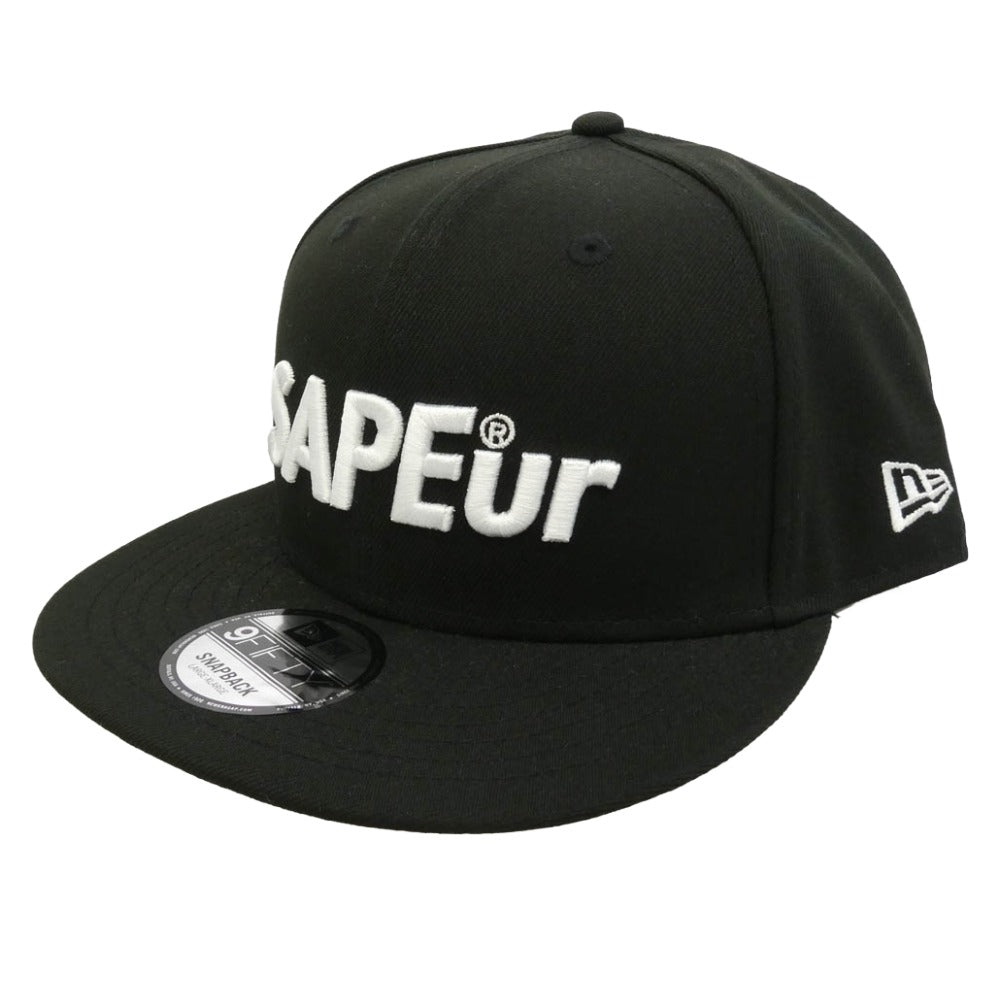 SAPEUR サプール NEW ERA ニューエラ A0025-329 × NEW ERA ニューエラ ロゴ刺繍 キャップ 帽子 ブラック系 XL【新古品】【未使用】【中古】