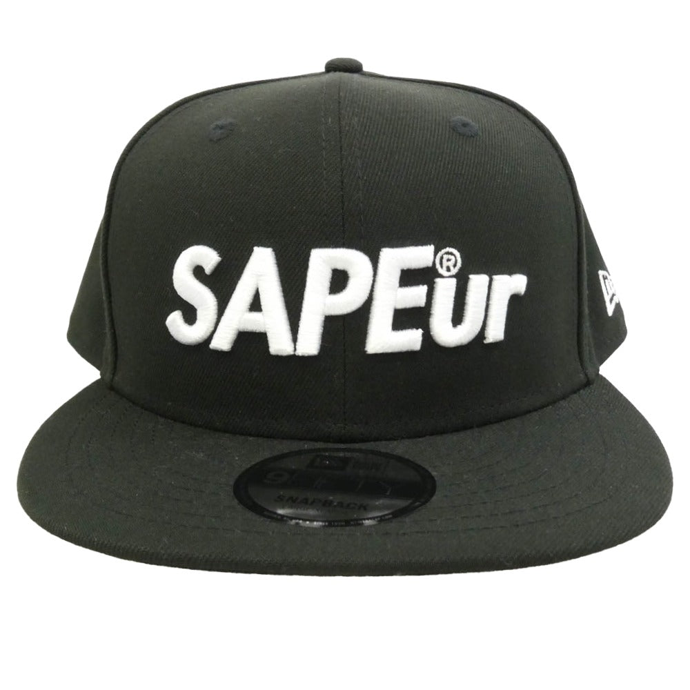 SAPEUR サプール NEW ERA ニューエラ A0025-329 × NEW ERA ニューエラ ロゴ刺繍 キャップ 帽子 ブラック系 XL【新古品】【未使用】【中古】