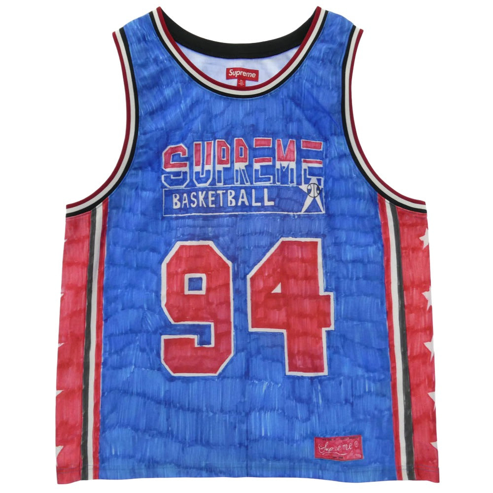 Supreme シュプリーム 25SS Marker Basketball Jersey マーカーロゴ バスケットボール ジャージー タンクトップ マルチカラー系 XL【極上美品】【中古】