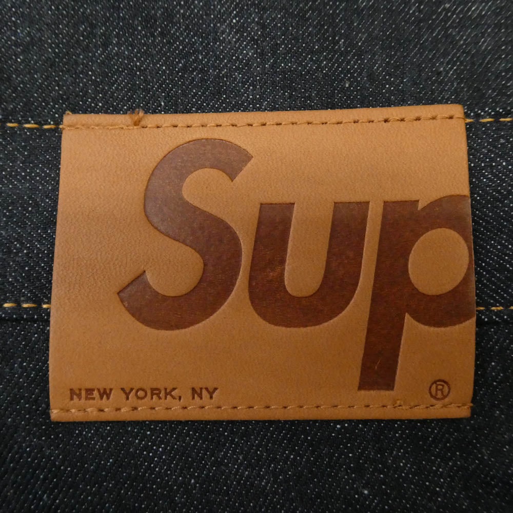 Supreme シュプリーム 25SS S Logo Rigid Baggy Sロゴ 刺繍 リジッド バギー デニム パンツ ダークネイビー系 34【極上美品】【中古】