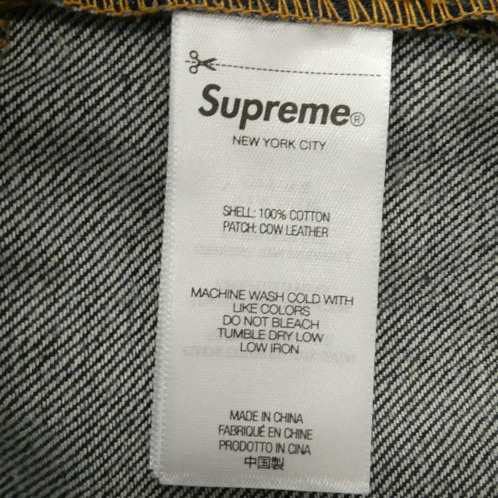 Supreme シュプリーム 25SS S Logo Rigid Baggy Sロゴ 刺繍 リジッド バギー デニム パンツ ダークネイビー系 34【極上美品】【中古】