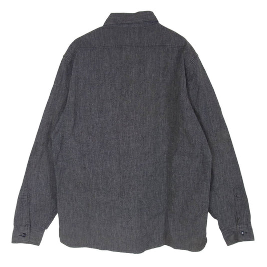 ジェネラグ 2394542 Chambray work shirt シャンブレー 長袖 ワークシャツ ダークグレー系 15【中古】