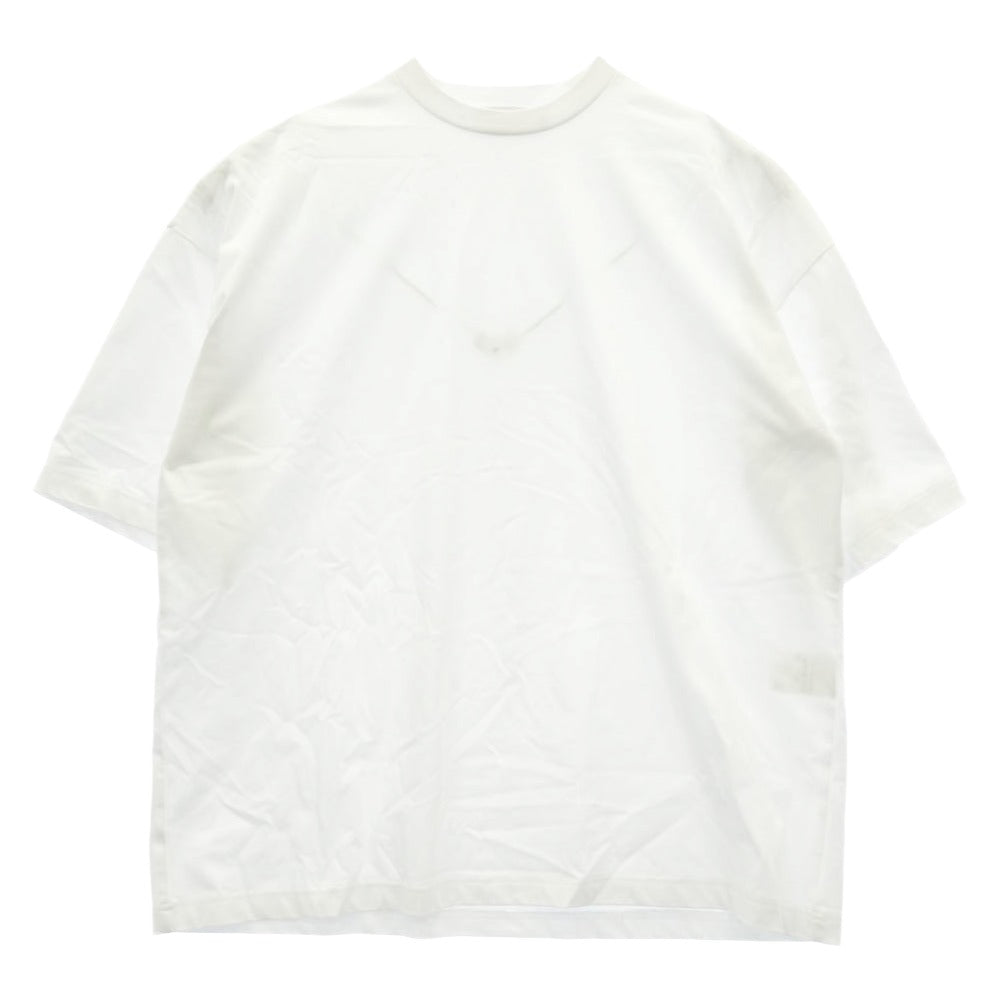 nagonstans ナゴンスタンス 470JS180-1321 crew-neck t-shirt ルーズシルエット ベーシック クルーネック 半袖 Tシャツ ホワイト系 M【中古】