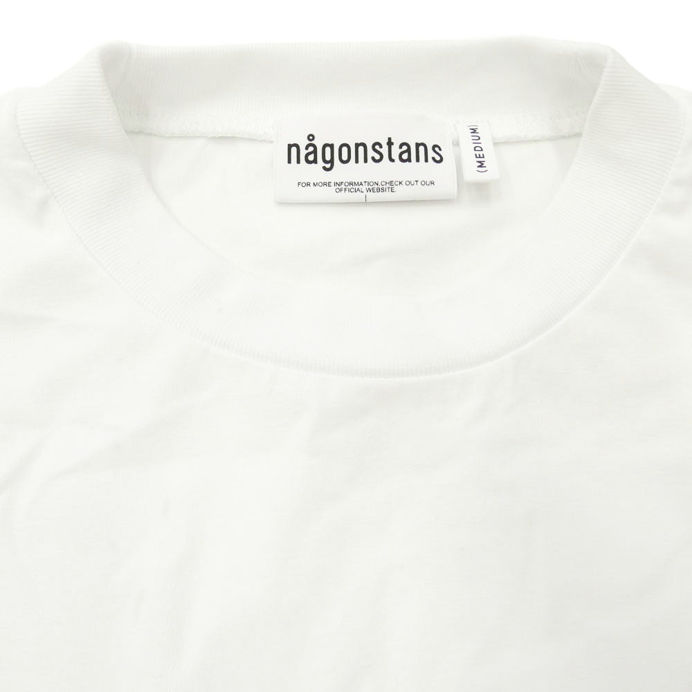 nagonstans ナゴンスタンス 470JS180-1321 crew-neck t-shirt ルーズシルエット ベーシック クルーネック 半袖 Tシャツ ホワイト系 M【中古】