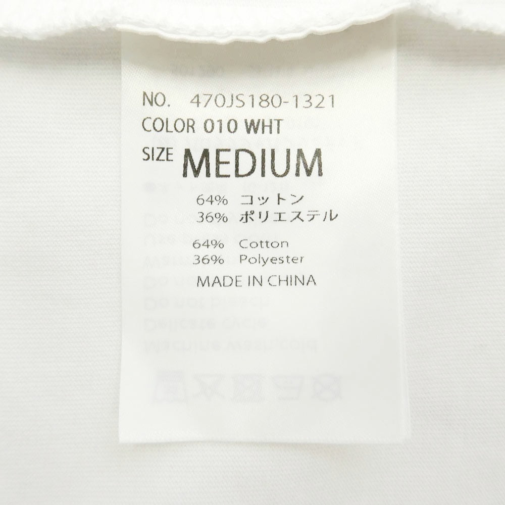 nagonstans ナゴンスタンス 470JS180-1321 crew-neck t-shirt ルーズシルエット ベーシック クルーネック 半袖 Tシャツ ホワイト系 M【中古】