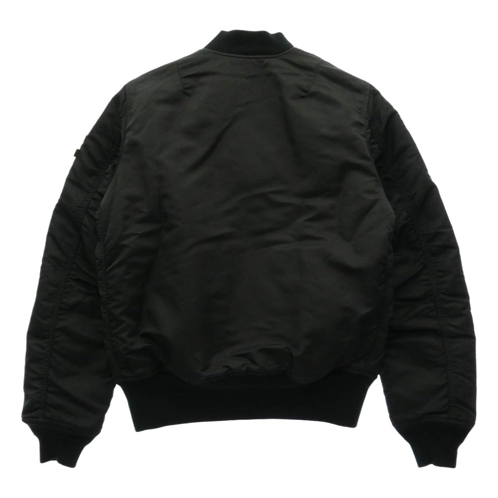 ALPHA アルファ 0615-00-573-8335 INDUSTRIES MIL-J-82790J JACKET FLYER'S MAN INTERMEDIATE MA-1 KNOXVILLE TN.U.S.Aアメリカ空軍 フライトジャケット ボンバージャケット ブラック系 L【中古】