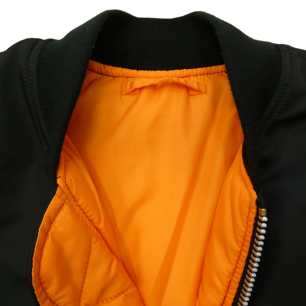 ALPHA アルファ 0615-00-573-8335 INDUSTRIES MIL-J-82790J JACKET FLYER'S MAN INTERMEDIATE MA-1 KNOXVILLE TN.U.S.Aアメリカ空軍 フライトジャケット ボンバージャケット ブラック系 L【中古】
