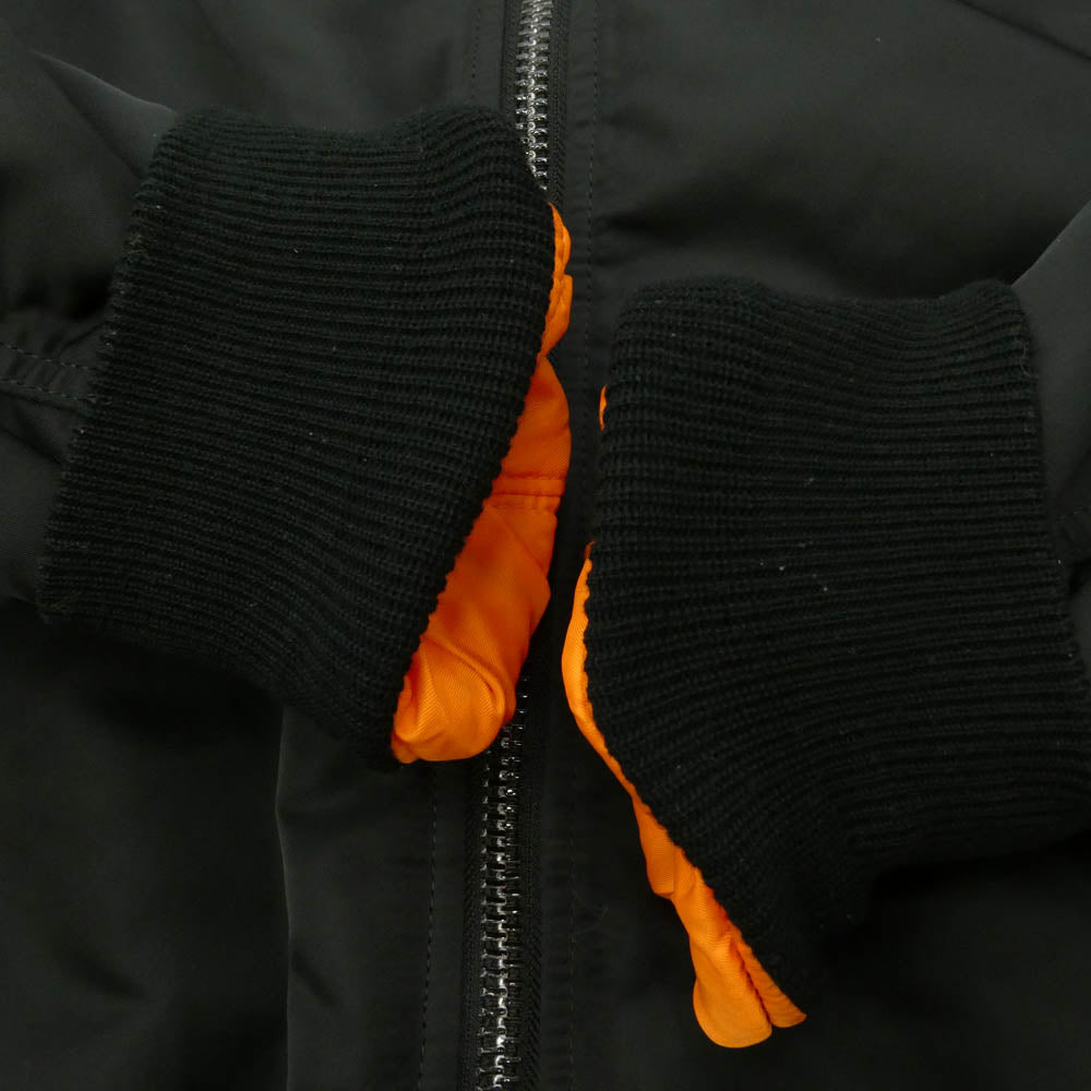 ALPHA アルファ 0615-00-573-8335 INDUSTRIES MIL-J-82790J JACKET FLYER'S MAN INTERMEDIATE MA-1 KNOXVILLE TN.U.S.Aアメリカ空軍 フライトジャケット ボンバージャケット ブラック系 L【中古】