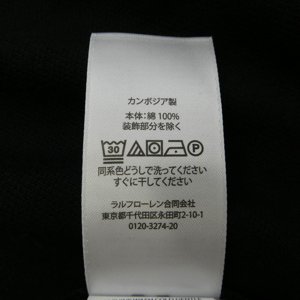 POLO RALPH LAUREN ポロ・ラルフローレン ポニー刺繍 半袖 ポロシャツ ワンピース ブラック ブラック系 XS【中古】