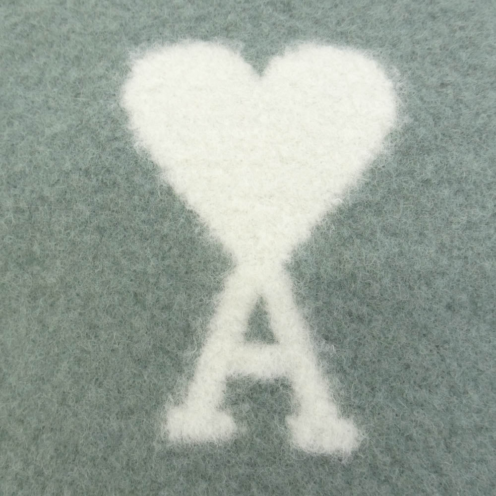 AMI PARIS アミパリス 24AW USF422.AW0054 ADC OVERSIZE SCARF オーバーサイズ フリンジ ストール マフラー グリーン グリーン系【中古】