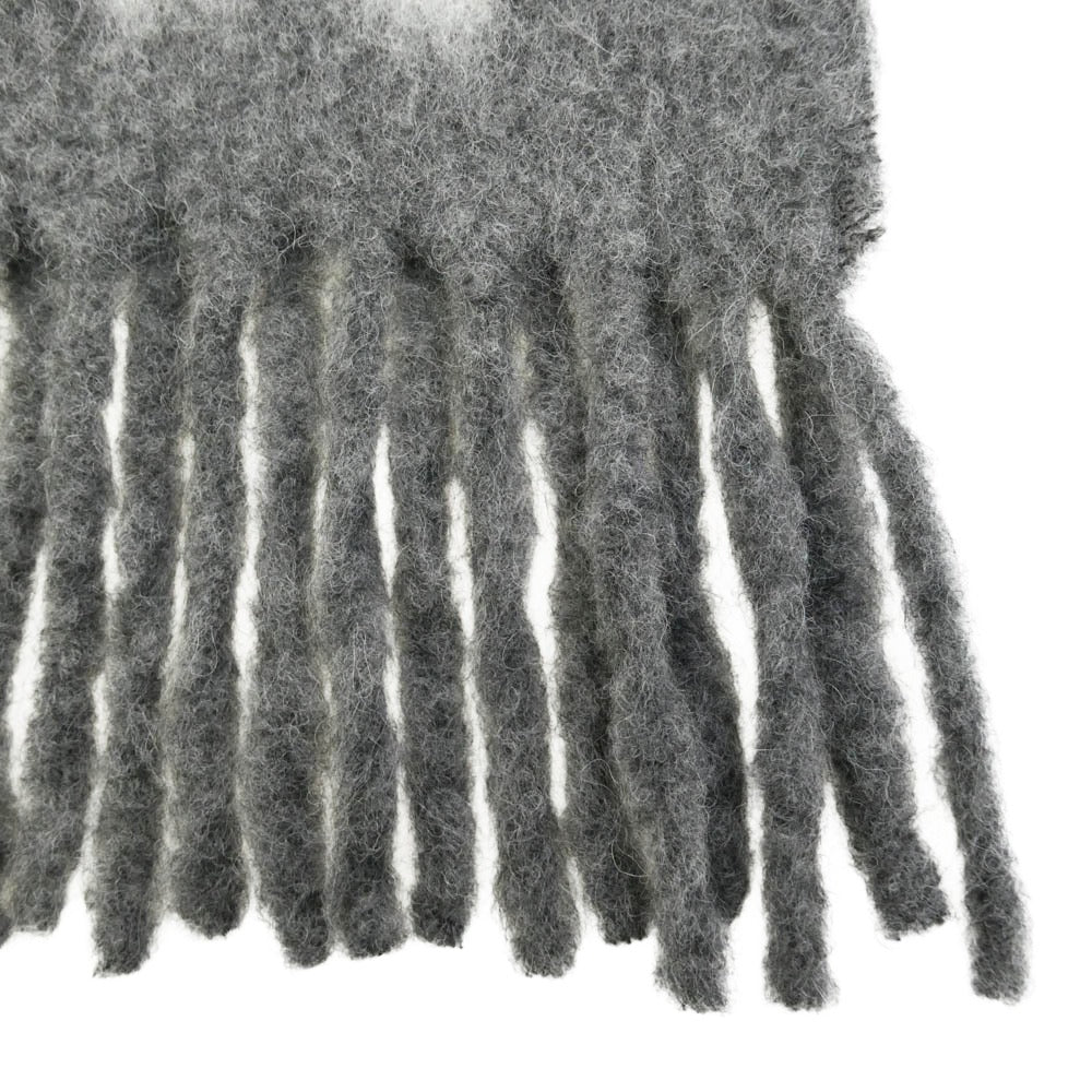 AMI PARIS アミパリス 24AW USF422.AW0054 ADC OVERSIZE SCARF オーバーサイズ フリンジ ストール マフラー グレー グレー系【中古】