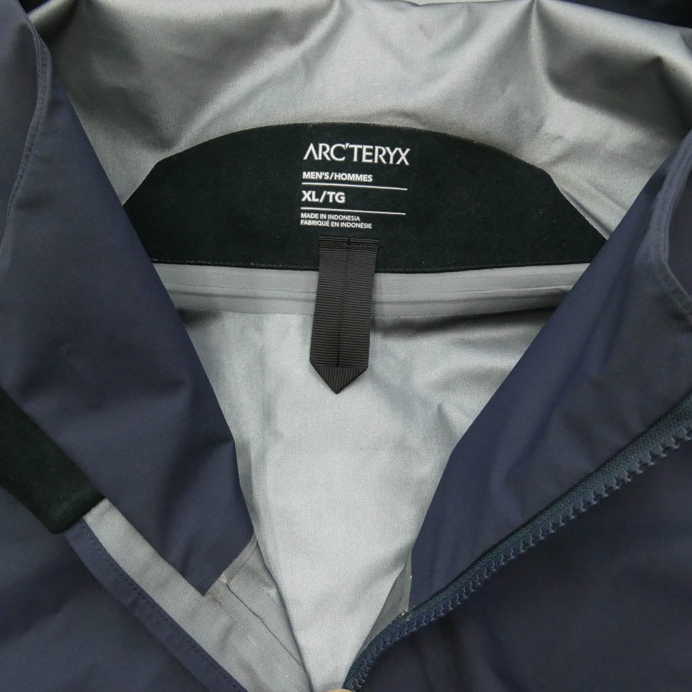 ARC'TERYX アークテリクス X00000772601 Beta Jacket ベータ ジャケット ハードシェル レインジャケット 刺繍ロゴ ダークネイビー系 XL【美品】【中古】