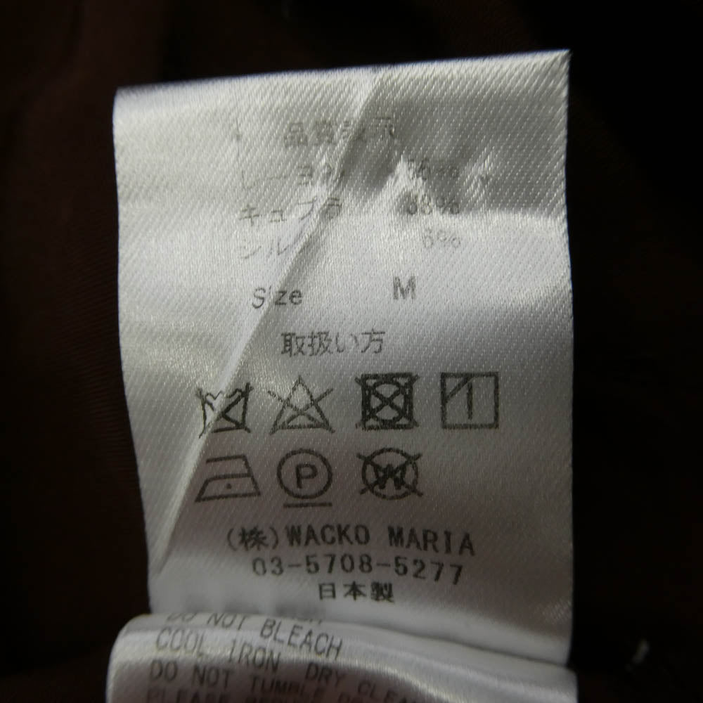 WACKO MARIA ワコマリア CUBA SHIRT キューバシャツ ピンタック ポケット 半袖 シャツ ブラウン系 M【中古】