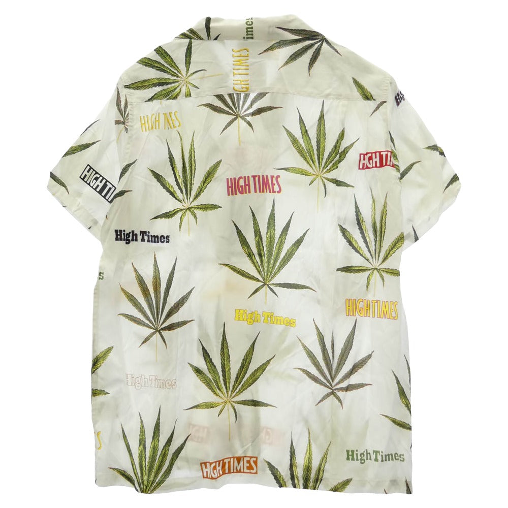 WACKO MARIA ワコマリア 18SS HIGHTIMES-WM-HI02 hightimes hawaiian shirt ハイタイムス ハワイアン 半袖シャツ ホワイト系 L【中古】