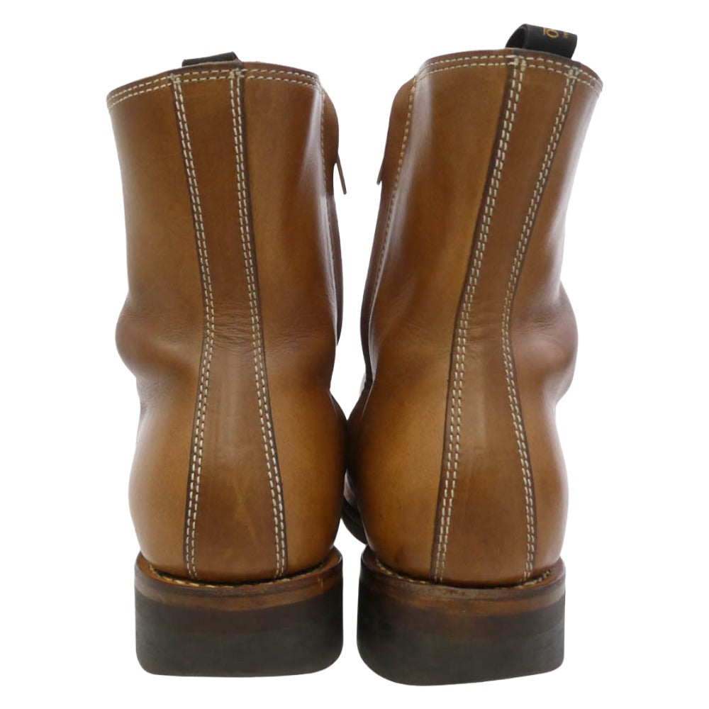 ROLLING DUB TRIO ローリングダブトリオ A14 CASPER NATURAL CHROMEXCEL キャスパー クロムエクセル レザー サイドジップ エンジニア ブーツ ブラウン系 US8H【中古】