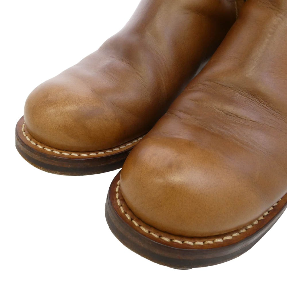 ROLLING DUB TRIO ローリングダブトリオ A14 CASPER NATURAL CHROMEXCEL キャスパー クロムエクセル レザー サイドジップ エンジニア ブーツ ブラウン系 US8H【中古】