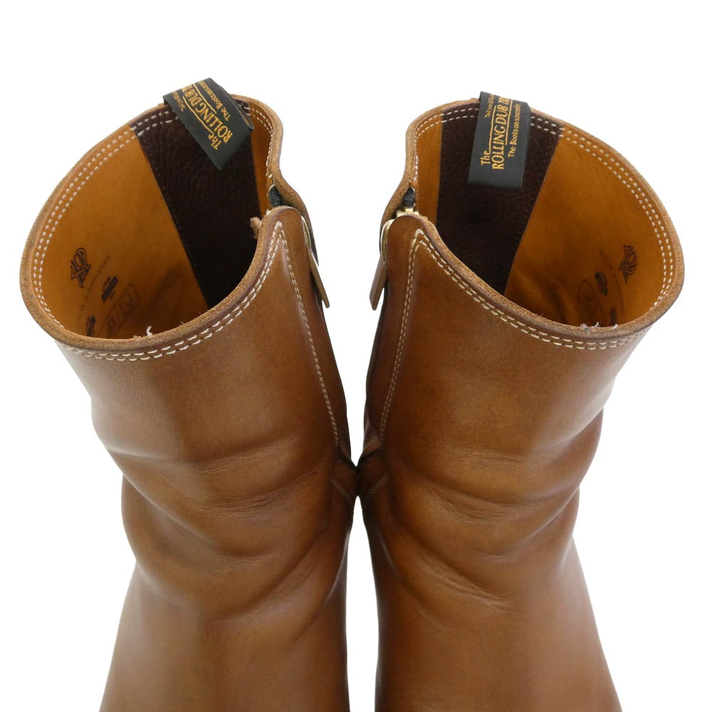 ROLLING DUB TRIO ローリングダブトリオ A14 CASPER NATURAL CHROMEXCEL キャスパー クロムエクセル レザー サイドジップ エンジニア ブーツ ブラウン系 US8H【中古】
