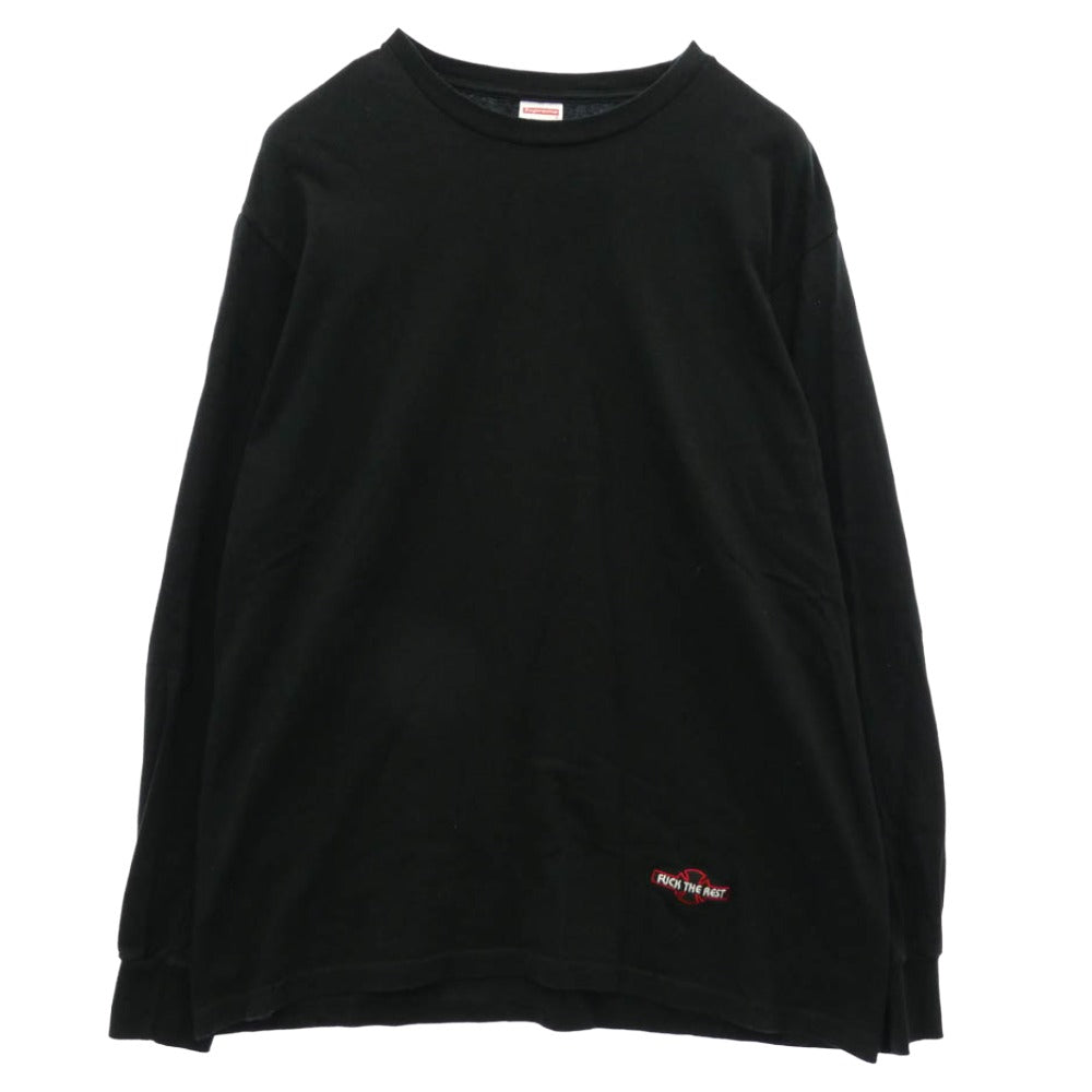Supreme シュプリーム 17SS Independent Fuck The Rest L/S Tee インディペンデント プリント 長袖 Tシャツ カットソー ロングスリーブ ロンT ブラック系 M【中古】