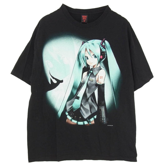 GEEKS RULE ギークスルール HATSUNE MIKU 初音ミク PRINT TEE プリント Tシャツ ブラック系 XL【中古】