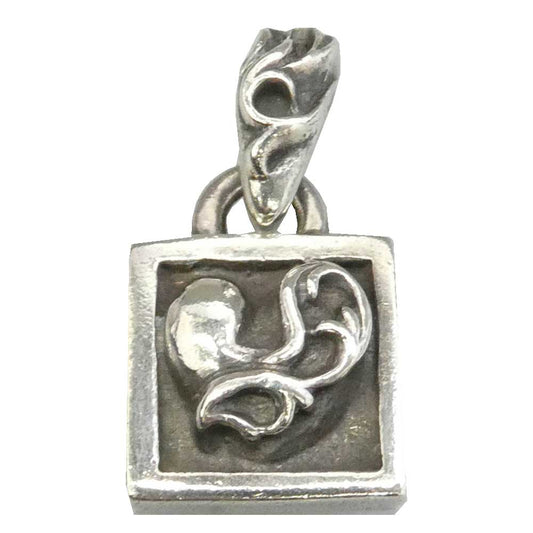 CHROME HEARTS クロムハーツ（原本無） FRAMED HEART フレームドハート チャーム シルバーネックレストップ シルバー系【中古】