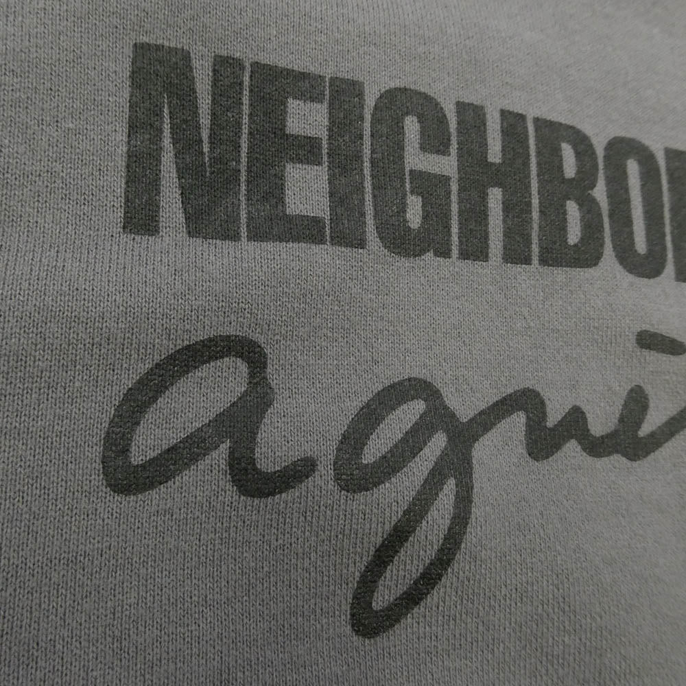 NEIGHBORHOOD ネイバーフッド 25AW agnes b. アニエスベー EDK2SFK2 SWEAT SHIRT LS クルーネック ロゴプリント スウェットシャツ トレーナー グレー系 M【中古】
