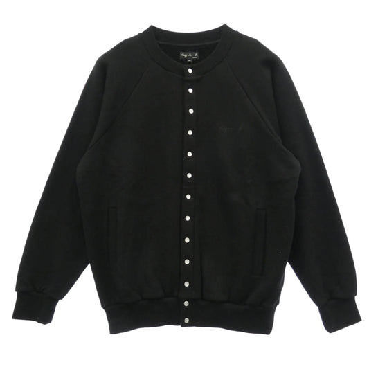 agnes b. アニエスベー FRAGMENT DESIGN フラグメントデザイン VBM-64050-C × FRAGMENT DESIGN フラグメント デザイン VBM-64050-C BLOUSON SENGA センガ ロゴ刺繍 ブルゾン ブラック系 M【極上美品】【中古】