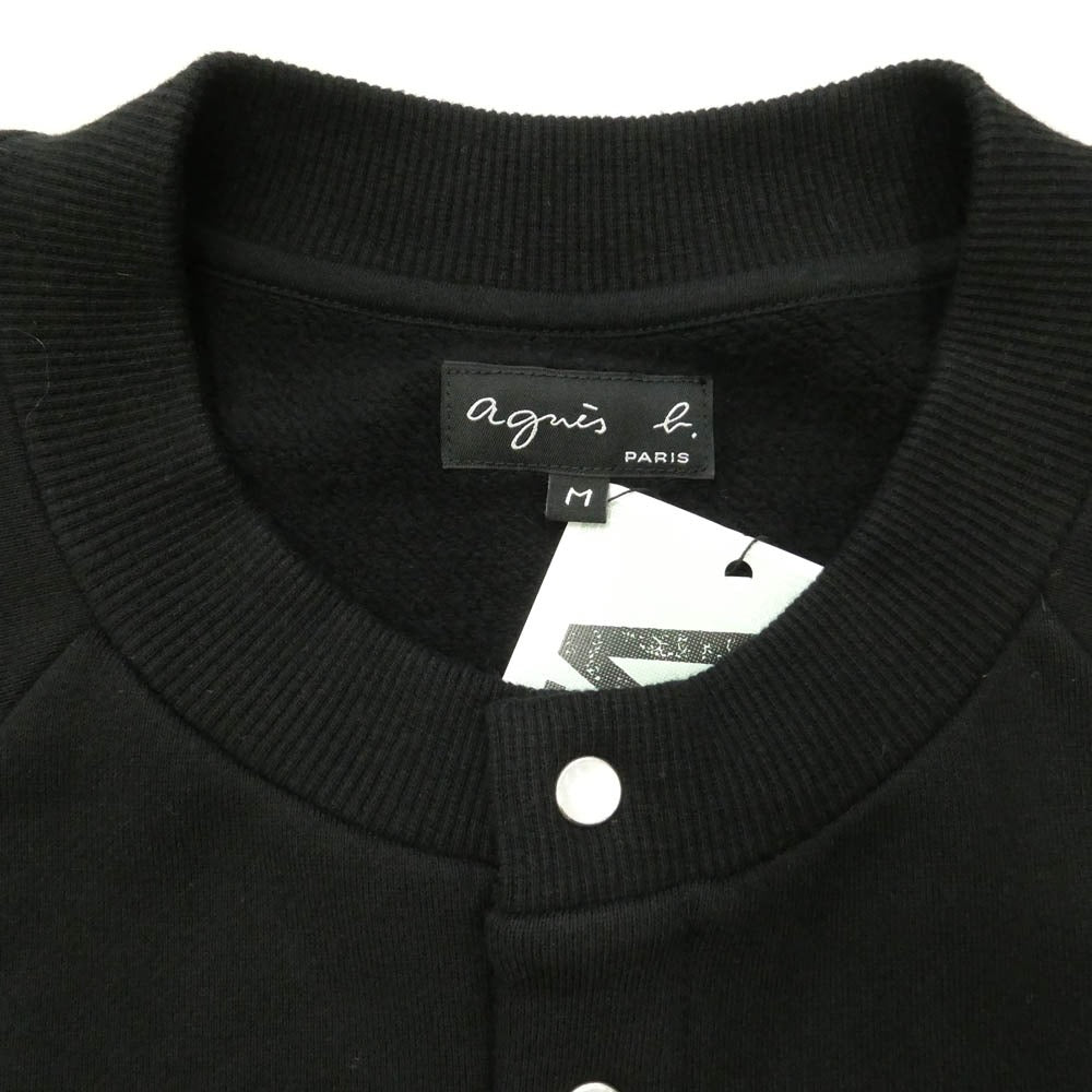 agnes b. アニエスベー FRAGMENT DESIGN フラグメントデザイン VBM-64050-C × FRAGMENT DESIGN フラグメント デザイン VBM-64050-C BLOUSON SENGA センガ ロゴ刺繍 ブルゾン ブラック系 M【極上美品】【中古】