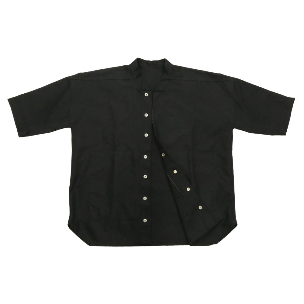 Rick Owens リックオウエンス 26SS RU01F2726-CDU CDU素材 Jumbo Faun Shirt ジャンボ シャツ ハーフスリーブ ジャケット ブラック系 46【中古】