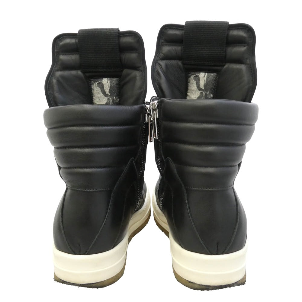 Rick Owens リックオウエンス 25AW RU02E1801-LCO CREEP GEOBASKET ジオバスケット クレープソール レザー ハイカット スニーカー ブラック系 43【中古】