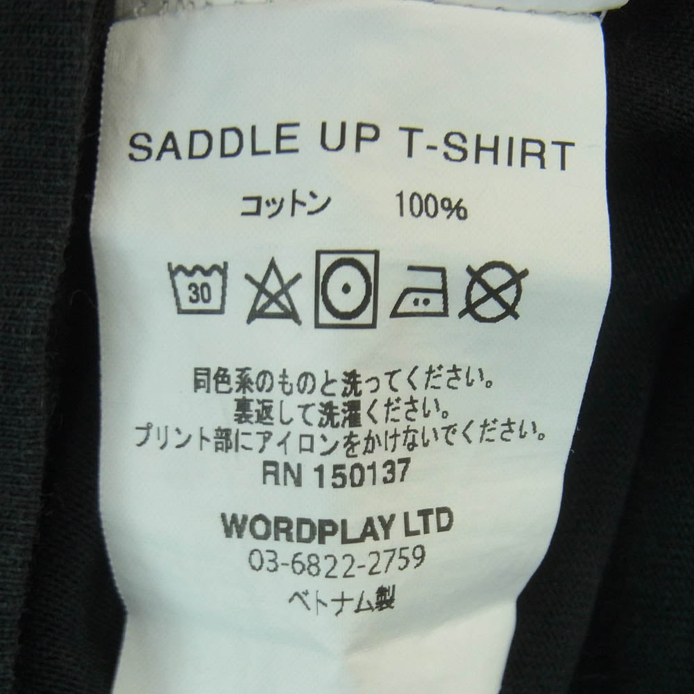 PALACE パレス Saddle Up T-Shirt サドル アップ クルーネック 半袖 Tシャツ ダークグレー系 黒に近いダークグレー系 M【中古】