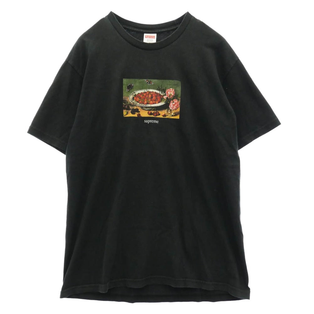 Supreme シュプリーム Strawberries Tee ストロベリー クルーネック 半袖 Tシャツ ブラック系 M【中古】