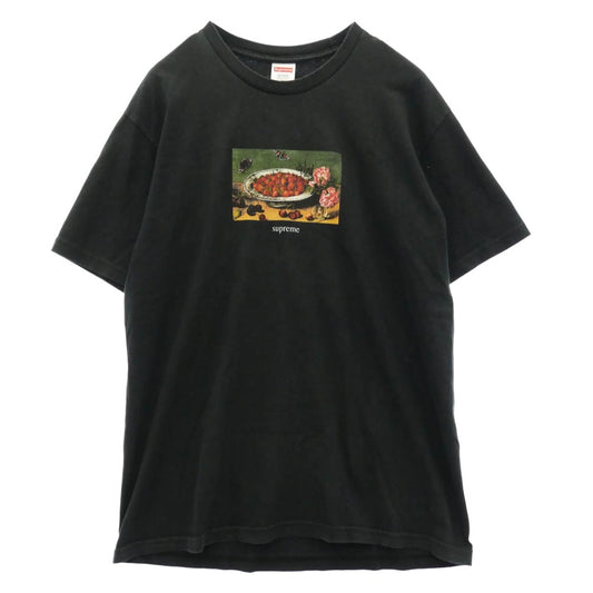 Supreme シュプリーム Strawberries Tee ストロベリー クルーネック 半袖 Tシャツ ブラック系 M【中古】