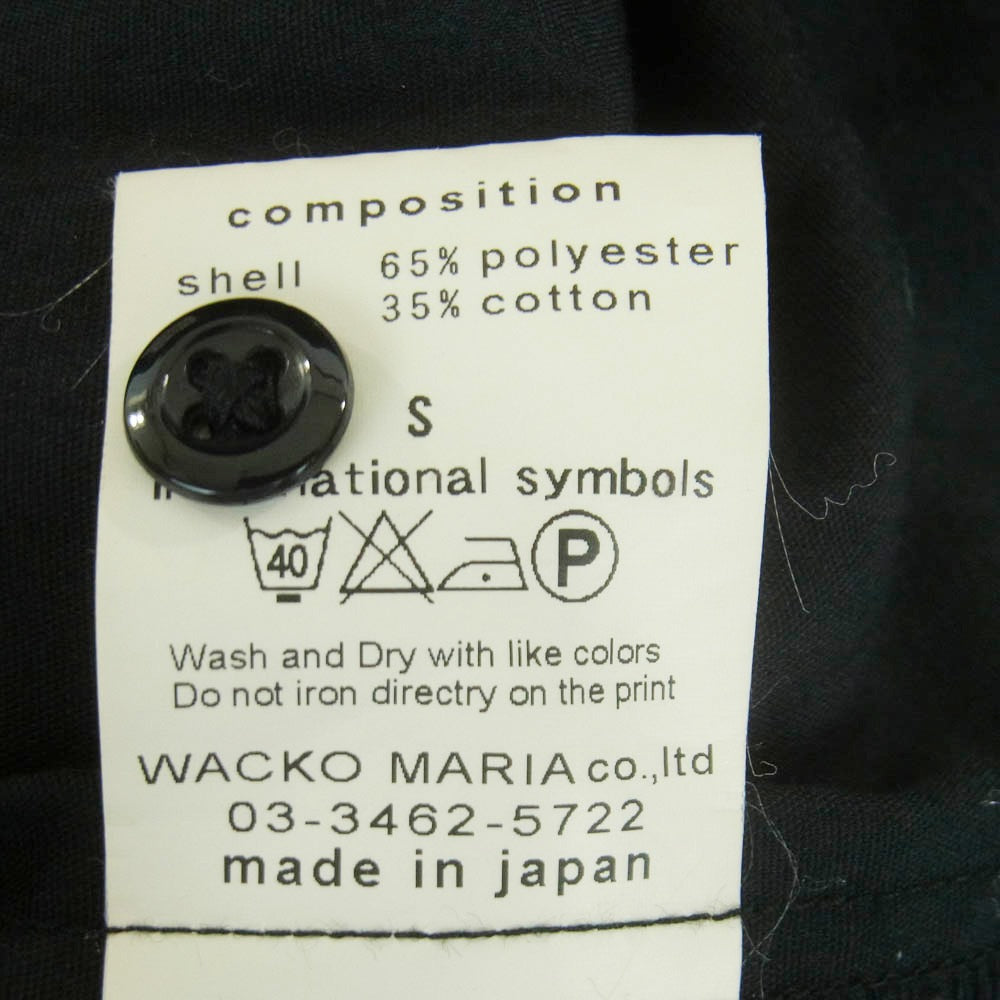WACKO MARIA ワコマリア GUILTY PARTIES EL ROCKER スカル 刺繍 ワッペン 長袖 ワーク シャツ ブラック系 S【中古】