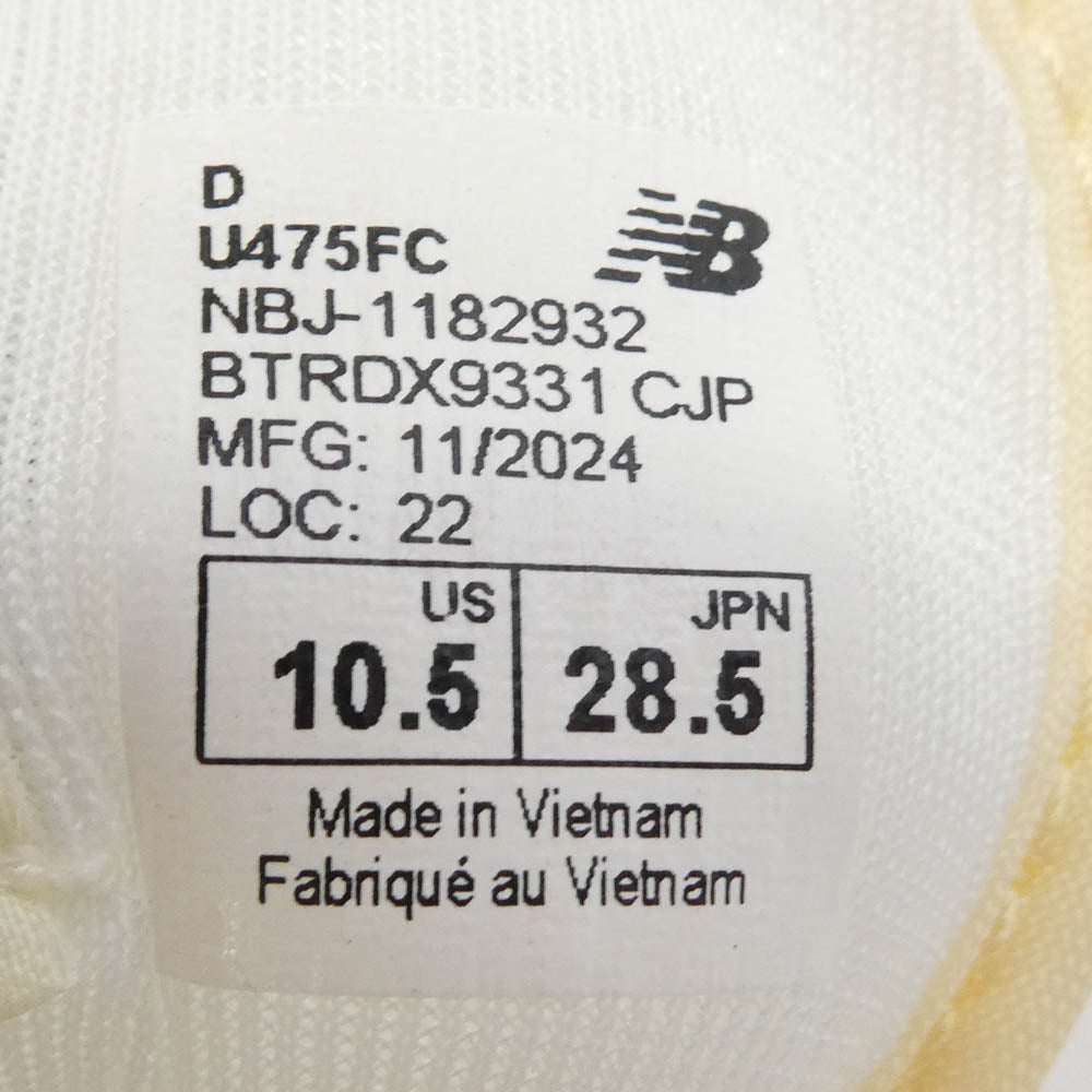 NEW BALANCE ニューバランス U475FC 475 スエード ローカット スニーカー ホワイト系 28.5cm【新古品】【未使用】【中古】