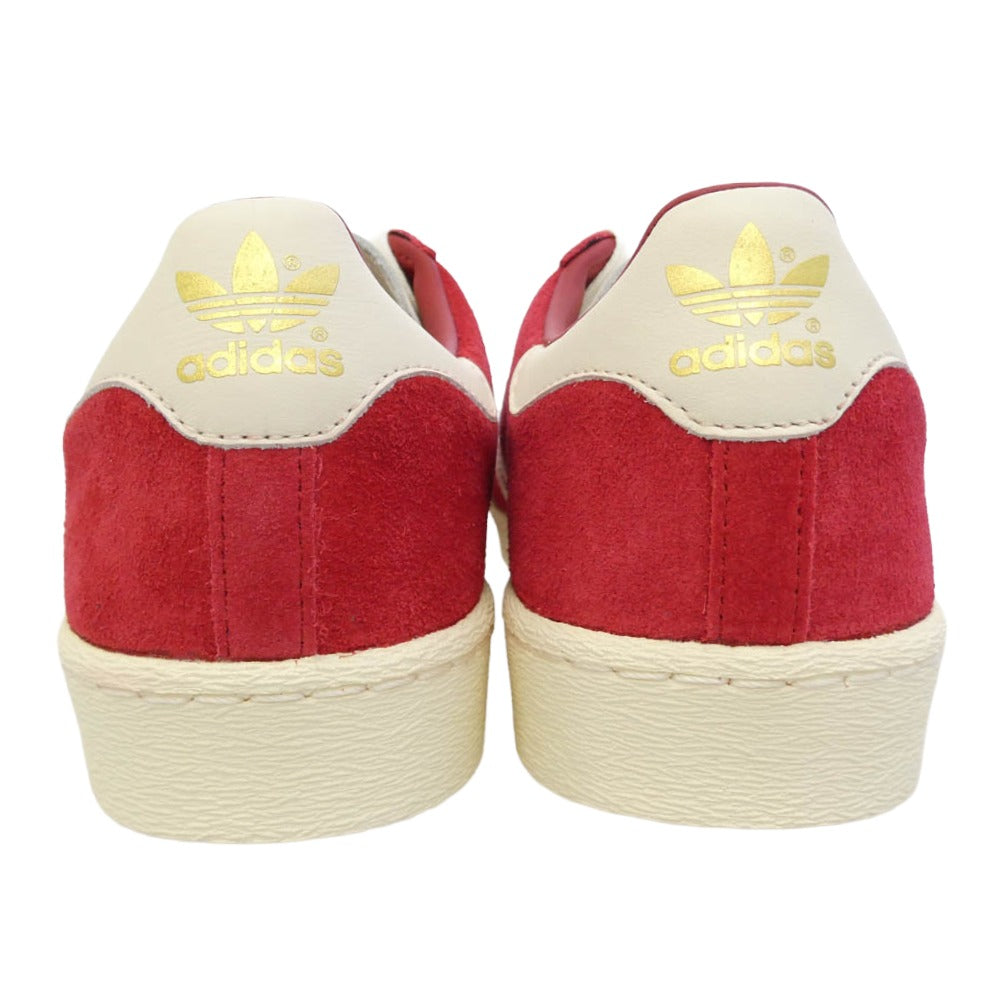 adidas アディダス JI3431 JABBAR LO ジャバー ロー スエード ローカット スニーカー レッド系 ホワイト系 28.5cm【新古品】【未使用】【中古】