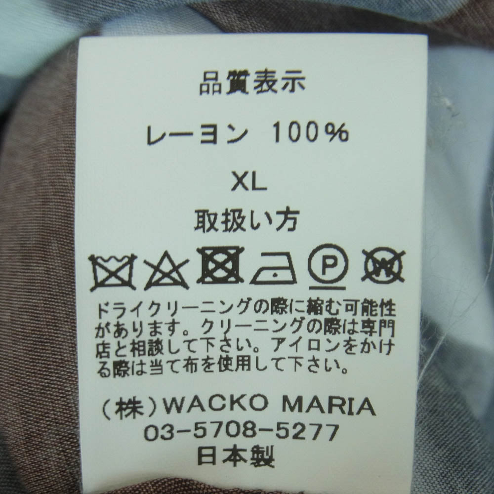 WACKO MARIA ワコマリア 21SS WM-HI02-B CHET BAKER HAWAIIAN SHIRT オープンカラー アロハ シャツ 半袖 ブラック系 XL【中古】