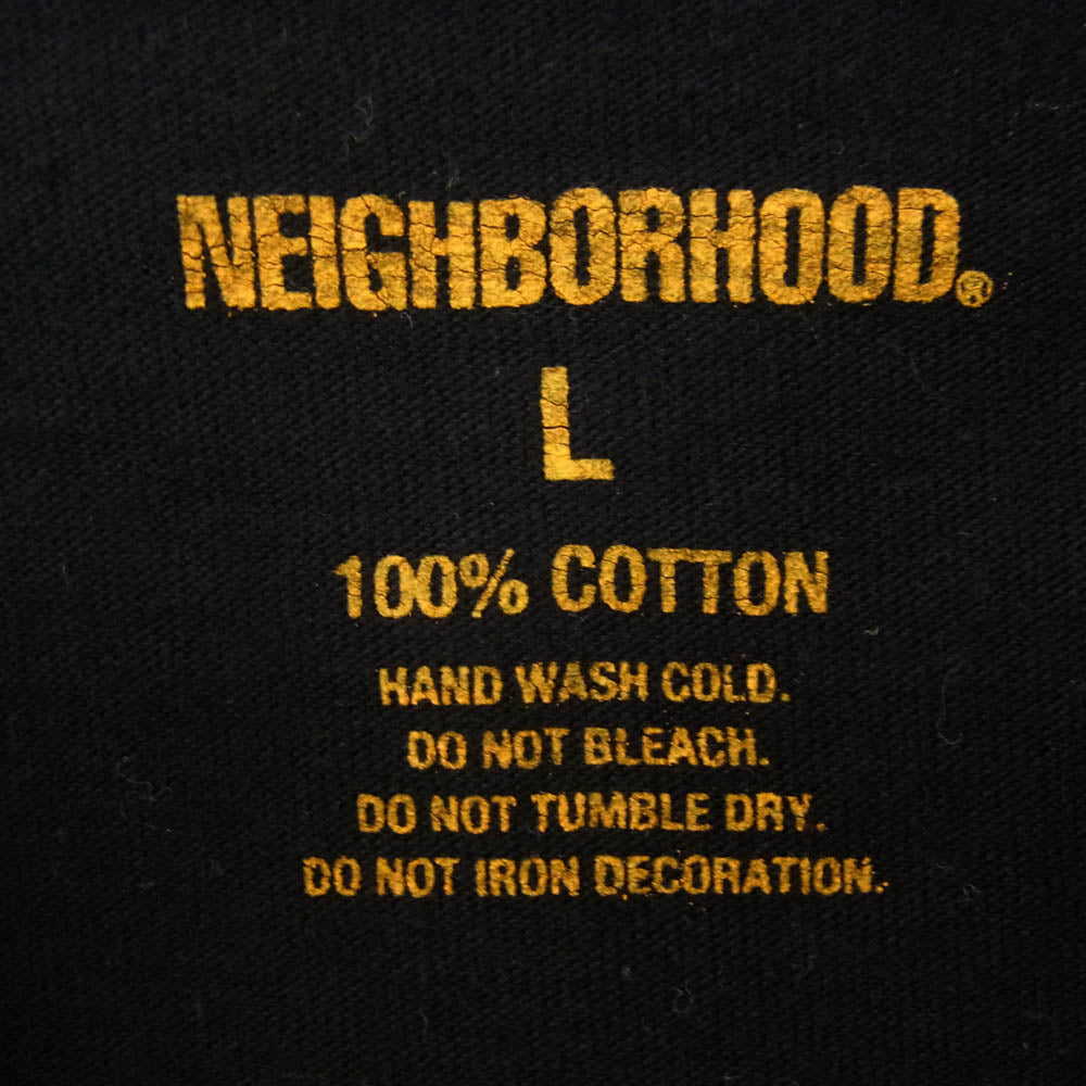 NEIGHBORHOOD ネイバーフッド 胸ロゴ クルーネック 半袖 Tシャツ カットソー ブラック系 L【中古】