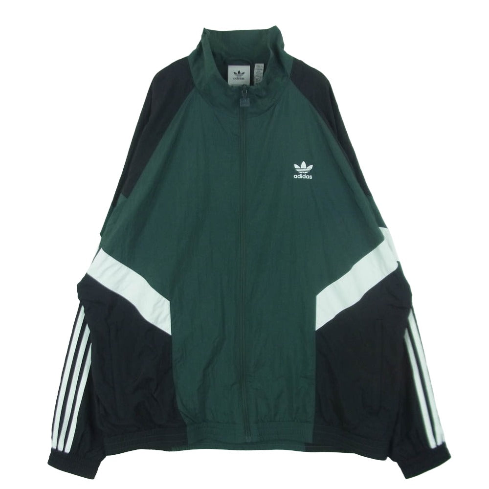 adidas アディダス HK7321 Rekive ウーブン トラック ジャケット グリーン系 ブラック系 ホワイト系 2XL【中古】