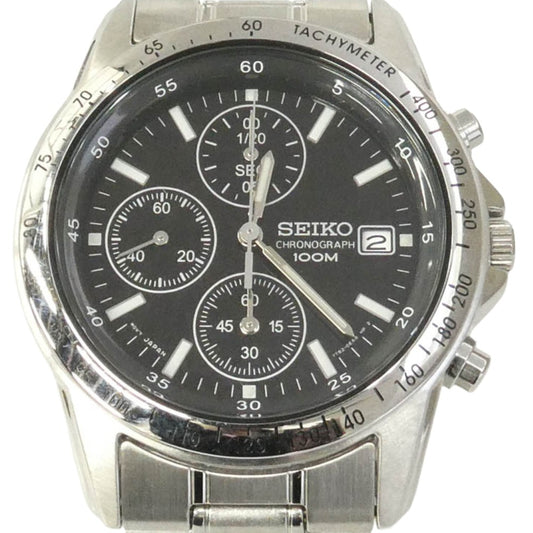 SEIKO セイコー 7T92-0DW0 クロノグラフ クォーツ 腕時計 ウォッチ シルバー系【美品】【中古】