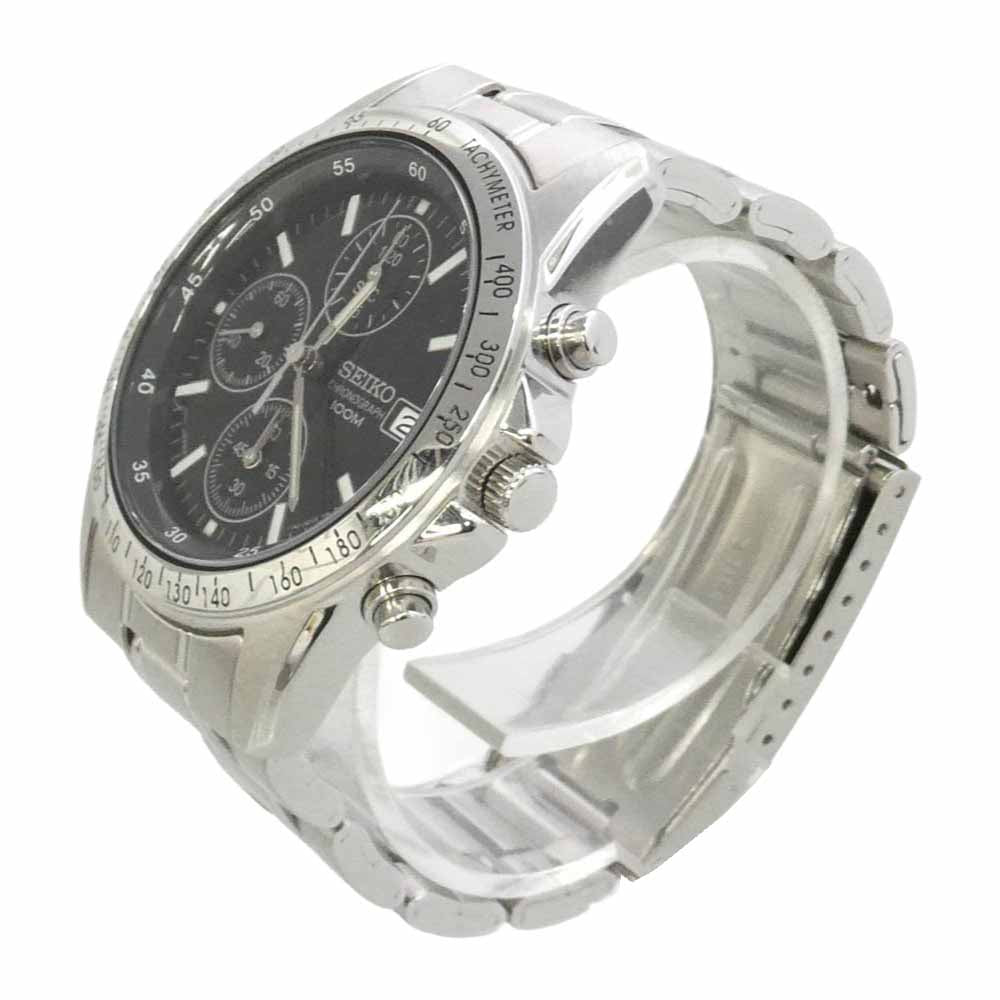 SEIKO セイコー 7T92-0DW0 クロノグラフ クォーツ 腕時計 ウォッチ シルバー系【美品】【中古】