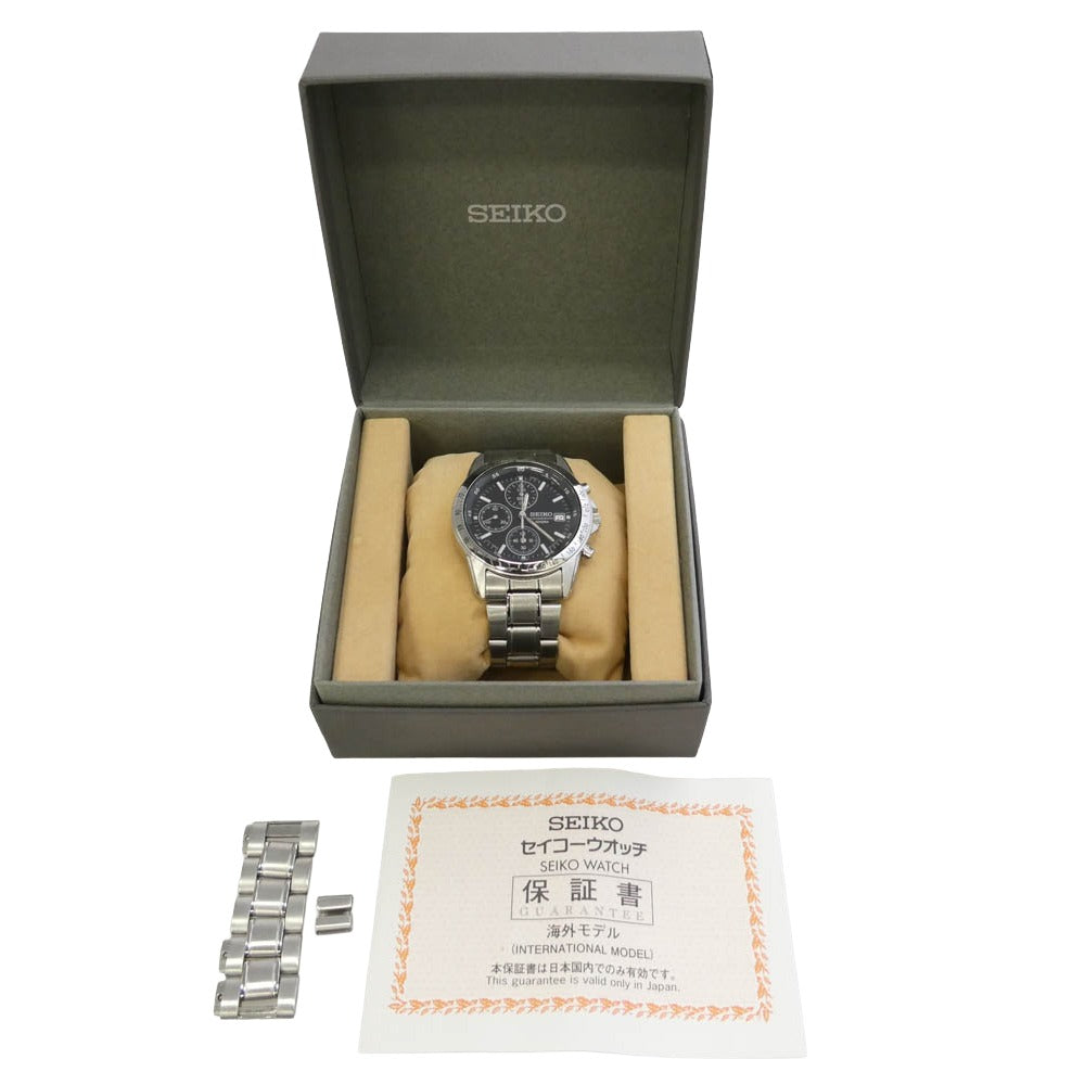 SEIKO セイコー 7T92-0DW0 クロノグラフ クォーツ 腕時計 ウォッチ シルバー系【美品】【中古】