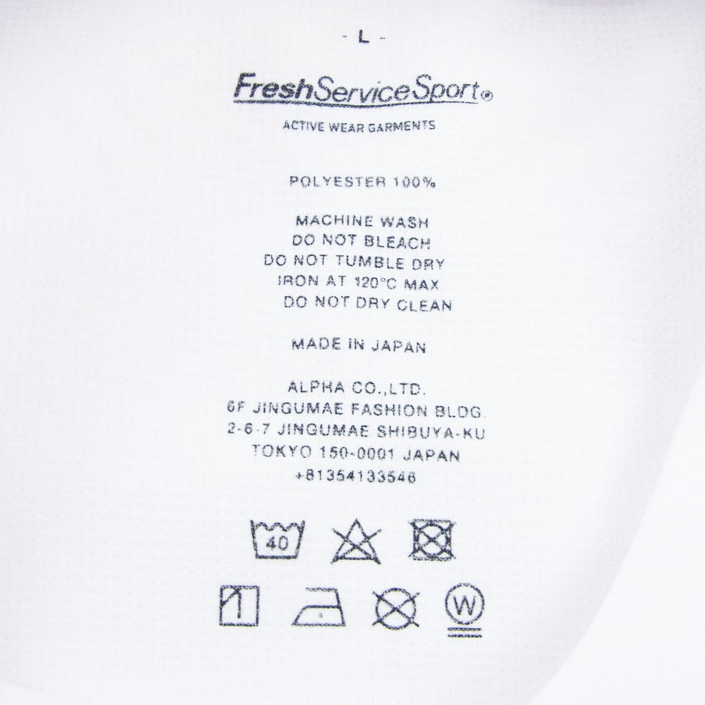 フレッシュサービススポーツ TECH SMOOTH S/S CREW NECK テック スムース クルーネック 半袖 Tシャツ ホワイト系 L【中古】