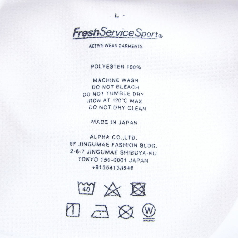 FreshService フレッシュサービス TECH SMOOTH S/S CREW NECK テック スムース クルーネック 半袖 Tシャツ ホワイト系 L【中古】