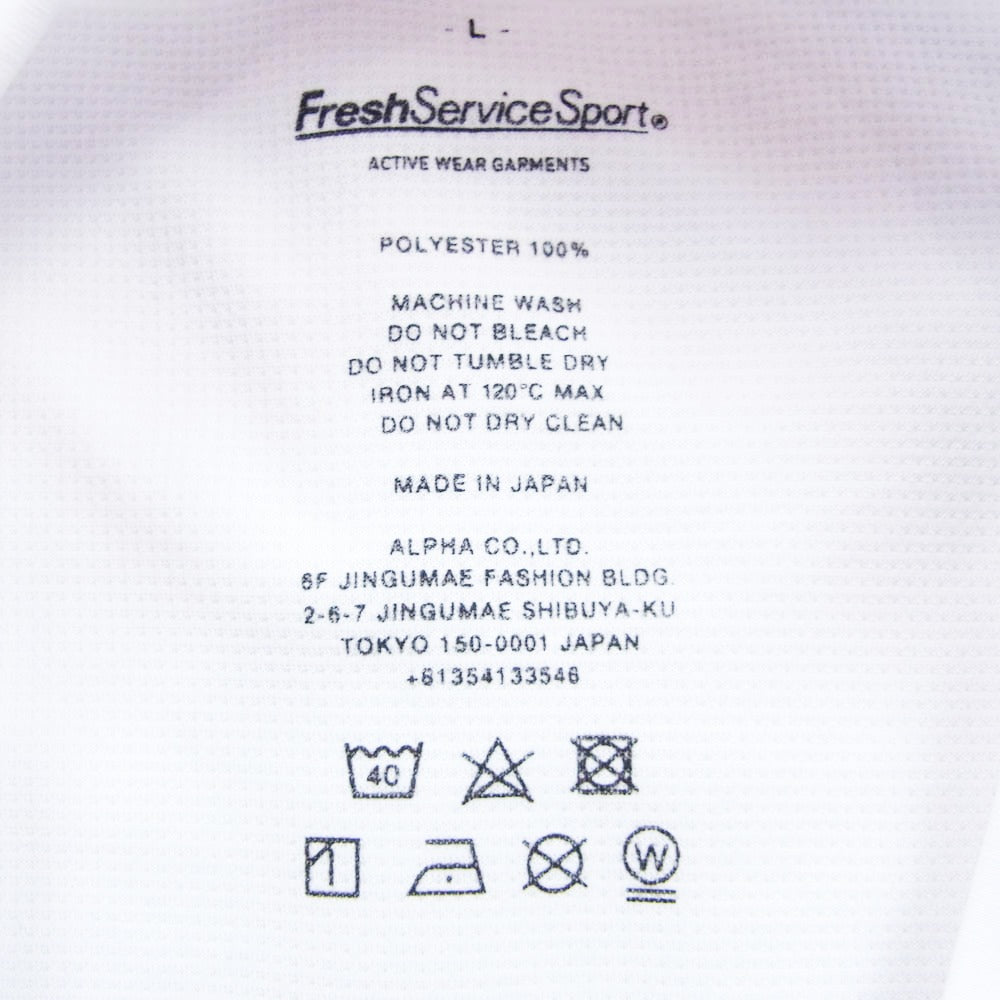 FreshService フレッシュサービス TECH SMOOTH S/S CREW NECK テック スムース クルーネック 半袖 Tシャツ ホワイト系 L【中古】