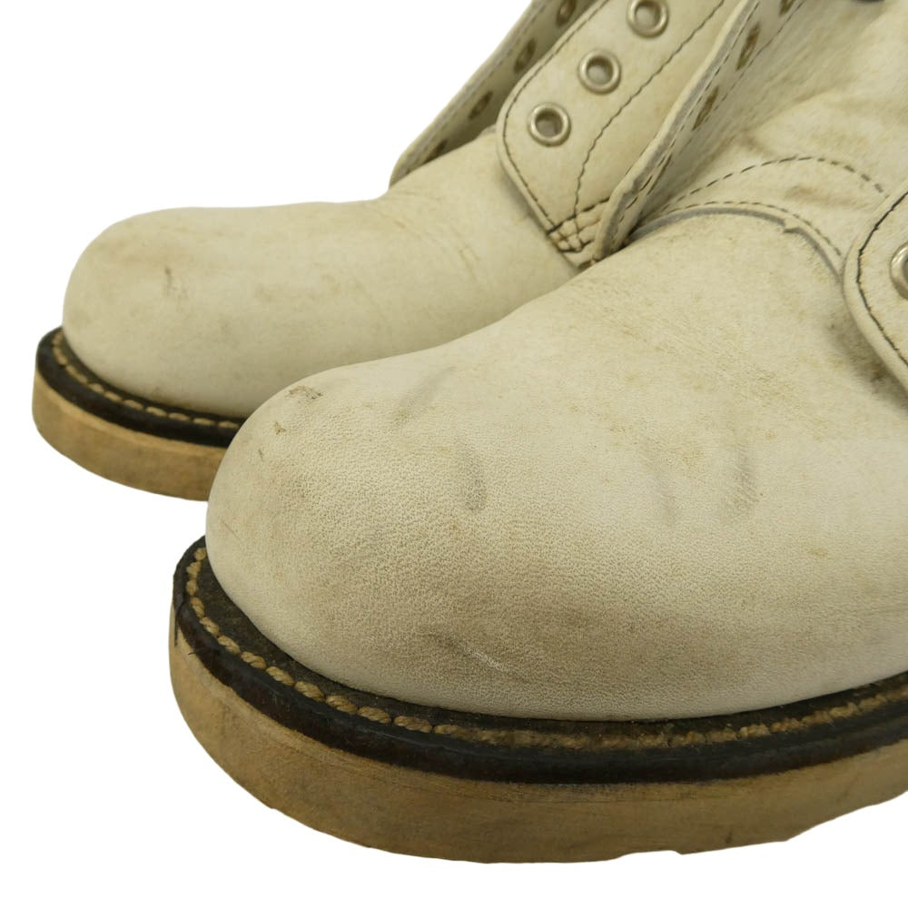 RED WING レッドウィング 8873 刺繍羽根タグ アイリッシュセッター ワークブーツ オフホワイト系 8.5【中古】