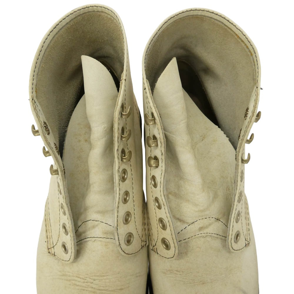 RED WING レッドウィング 8873 刺繍羽根タグ アイリッシュセッター ワークブーツ オフホワイト系 8.5【中古】