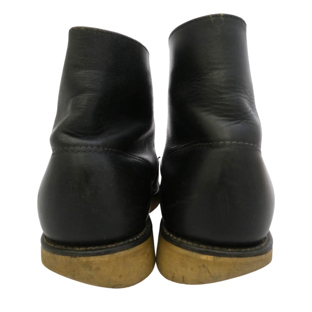 RED WING レッドウィング 8165 刺繍羽根タグ クラシックラウンド レザー ワークブーツ ブラック系 7.5【中古】