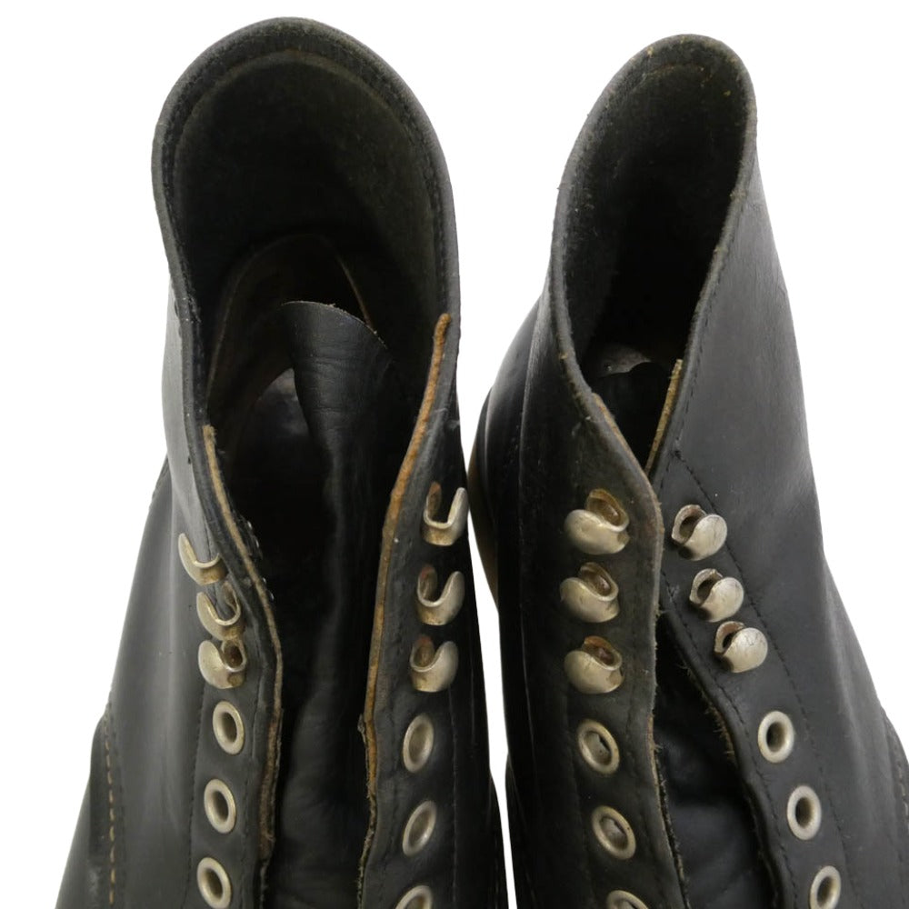 RED WING レッドウィング 8165 刺繍羽根タグ クラシックラウンド レザー ワークブーツ ブラック系 7.5【中古】