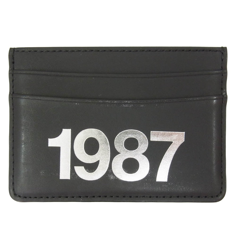 A.P.C. アーペーセー 1987 ロゴ レザー カードホルダー カードケース ブラック系【中古】