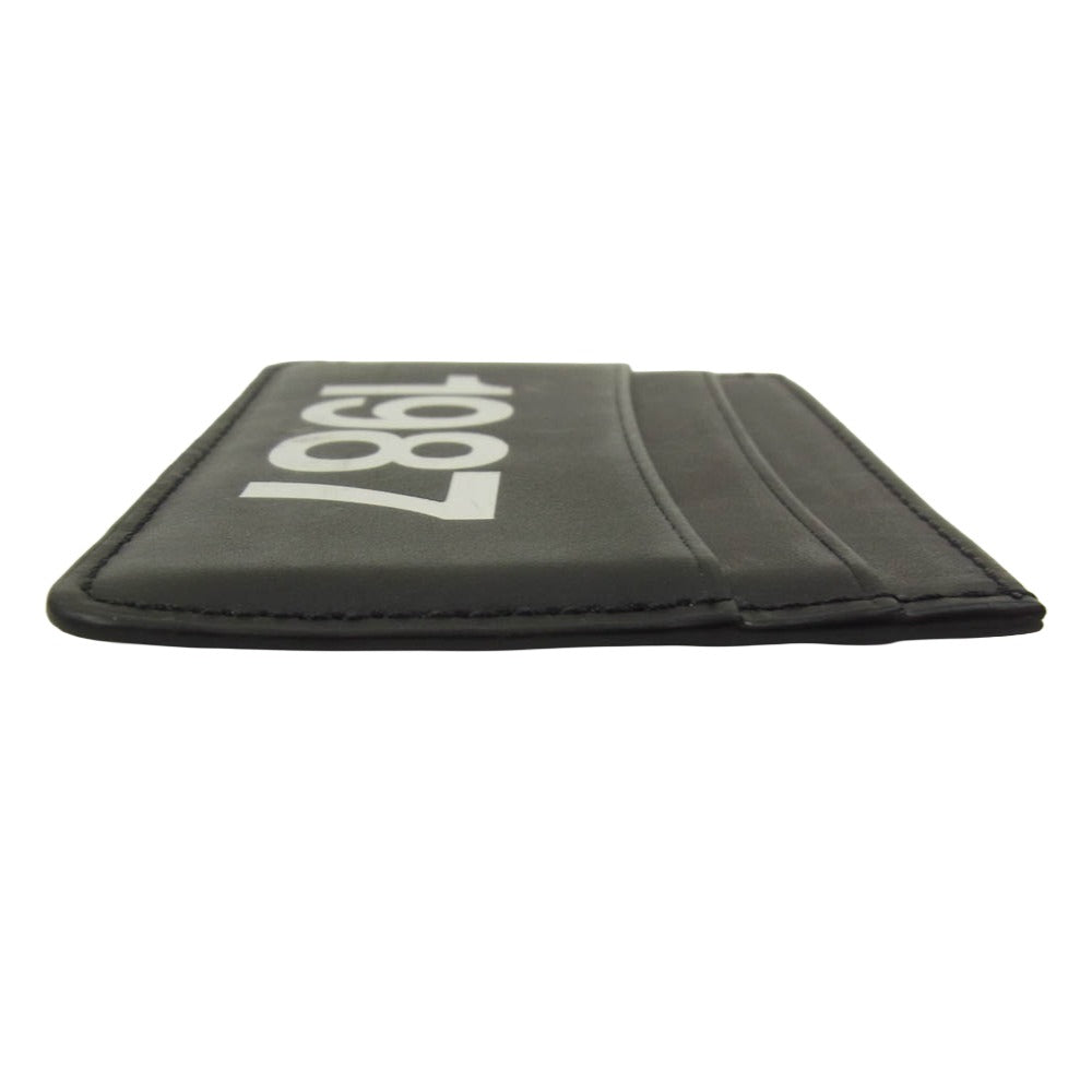 A.P.C. アーペーセー 1987 ロゴ レザー カードホルダー カードケース ブラック系【中古】